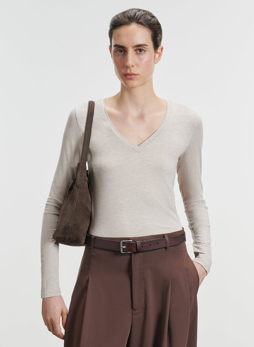 Camiseta de viscosa y elastano - MAJESTIC FILATURES