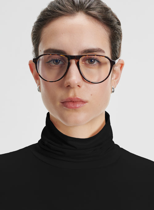 Schwarz T Shirt Rollkragen Lange Ärmel Viskose Elasthan   - MAJESTIC FILATURES