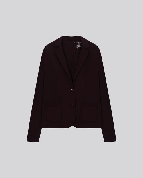 Aubergine jacket Long sleeved jacket in viscose / elastane - MAJESTIC FILATURES