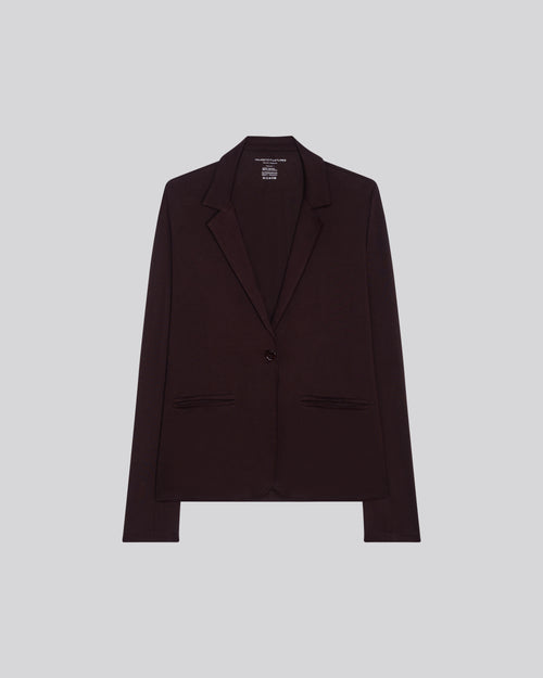 Veste Aubergine Manches Longues en Viscose / Elasthanne - MAJESTIC FILATURES