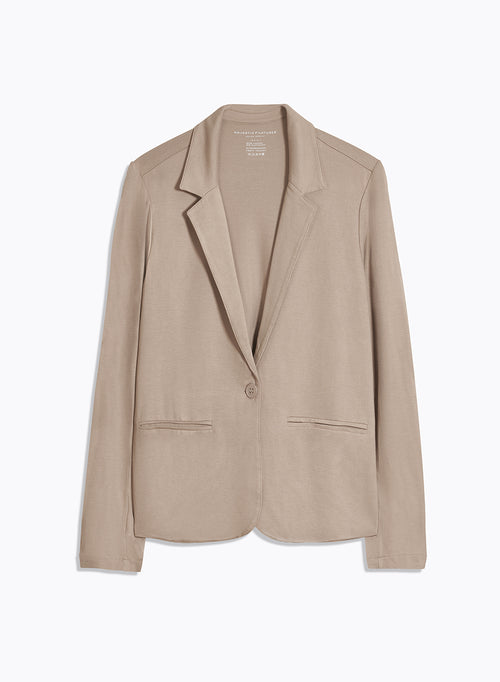 Veste Beige Col Veste Manches Longues - MAJESTIC FILATURES