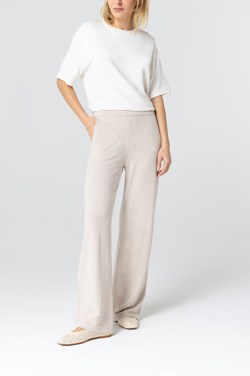 Pantalon Beige en Viscose / Elasthanne - MAJESTIC FILATURES