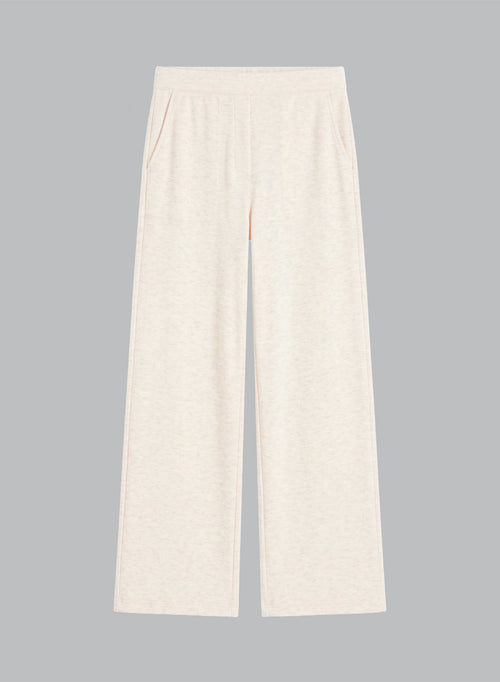 Beige Viscose / Elastane Pants - MAJESTIC FILATURES