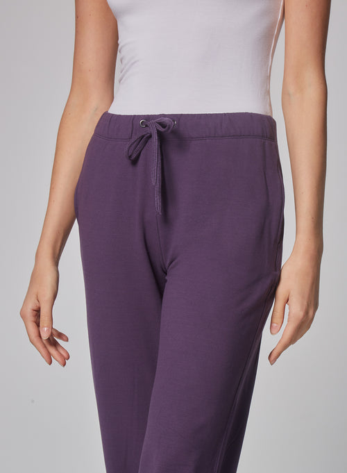 Pantalon Violet en Viscose / Elasthanne - MAJESTIC FILATURES