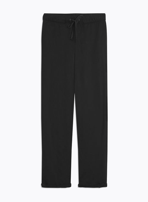 Pantalón negro con bolsillos de viscosa y elastano - MAJESTIC FILATURES