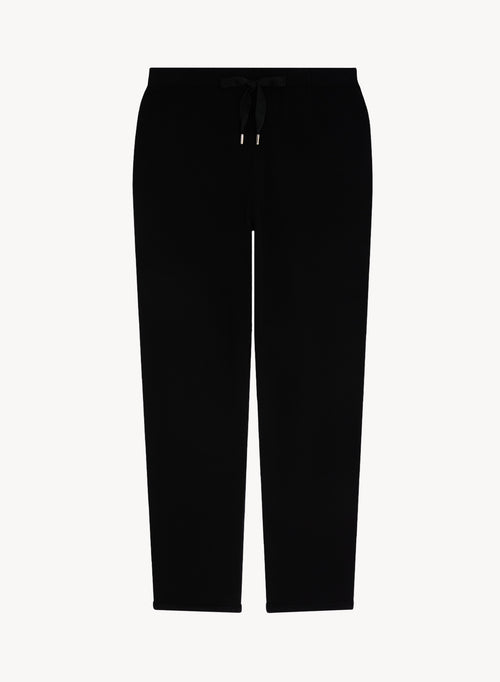 Black Pants with Pockets in Viscose and Elastane - MAJESTIC FILATURES