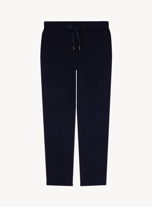Pantalón Azul Marino con bolsillos en Viscosa / Elastano - MAJESTIC FILATURES