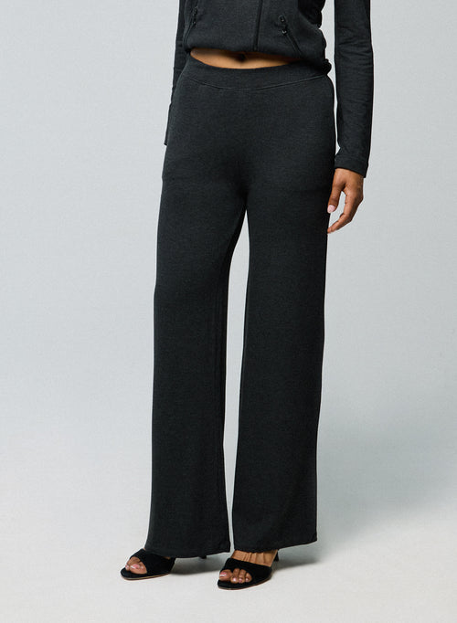Pantalon Gris en Viscose / Elasthanne - MAJESTIC FILATURES
