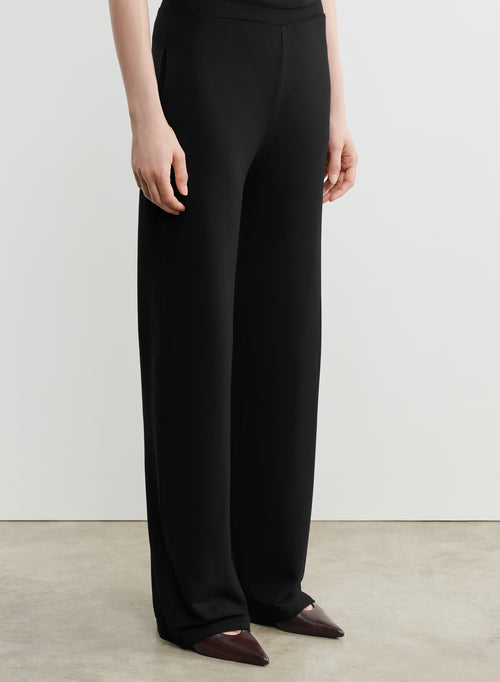 Viscose and elastane trousers - MAJESTIC FILATURES