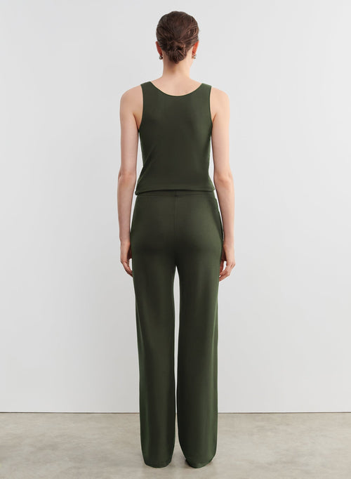 Viscose and elastane trousers - MAJESTIC FILATURES
