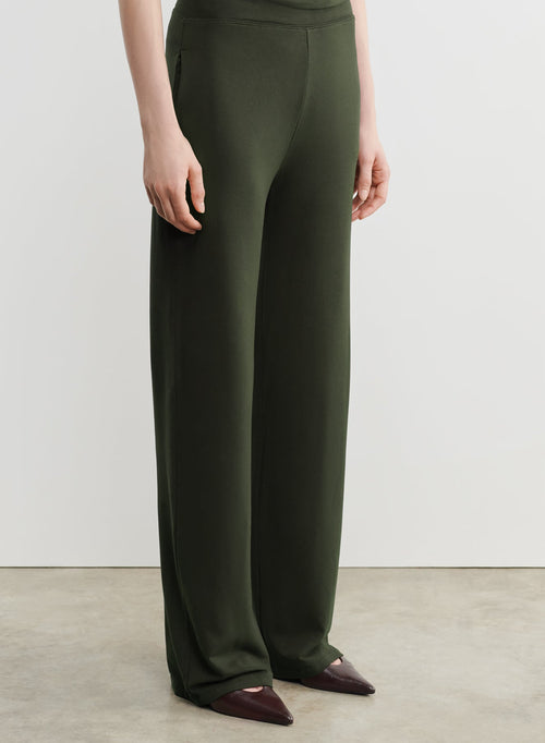 Viscose and elastane trousers - MAJESTIC FILATURES