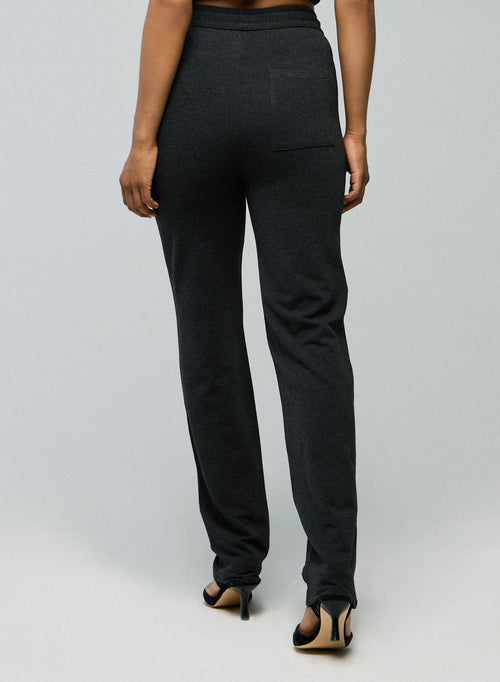 Grey viscose/elastane trousers - MAJESTIC FILATURES