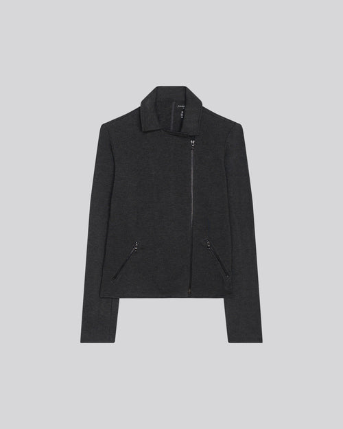 Chaqueta gris Chaqueta de manga larga en viscosa / elastano - MAJESTIC FILATURES