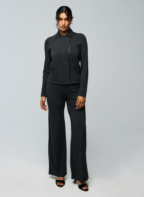 Chaqueta gris Chaqueta de manga larga en viscosa / elastano - MAJESTIC FILATURES