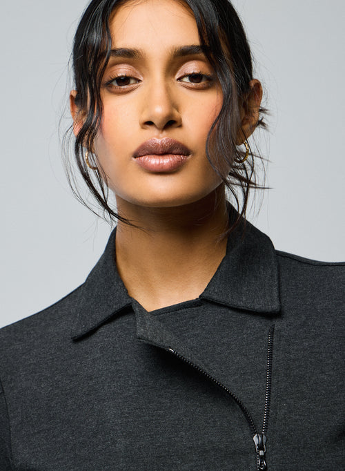 Chaqueta gris Chaqueta de manga larga en viscosa / elastano - MAJESTIC FILATURES