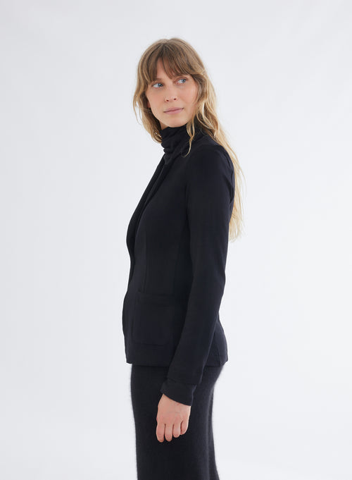 Diane 1-button jacket in Viscose / Elastane - MAJESTIC FILATURES