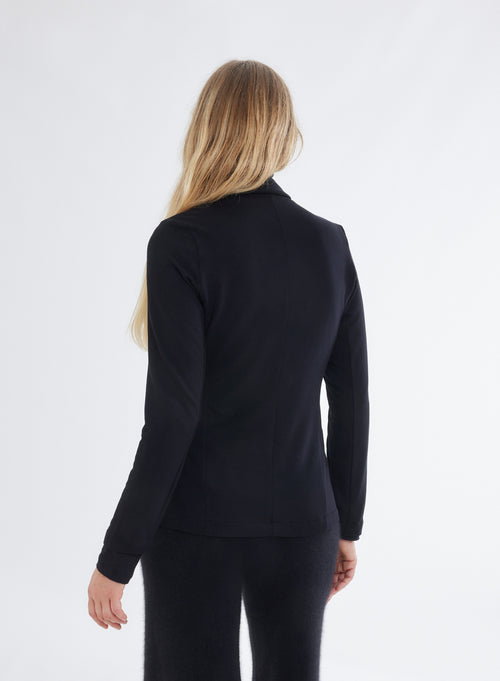 Diane 1-button jacket in Viscose / Elastane - MAJESTIC FILATURES