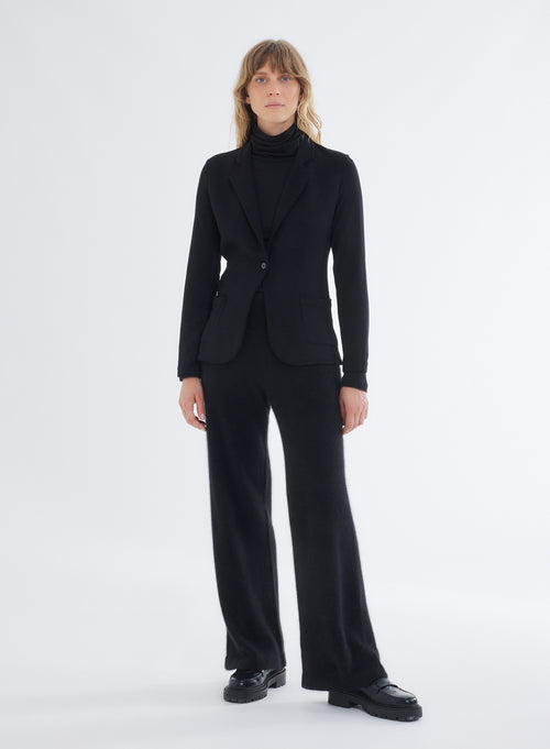 Diane 1-button jacket in Viscose / Elastane - MAJESTIC FILATURES