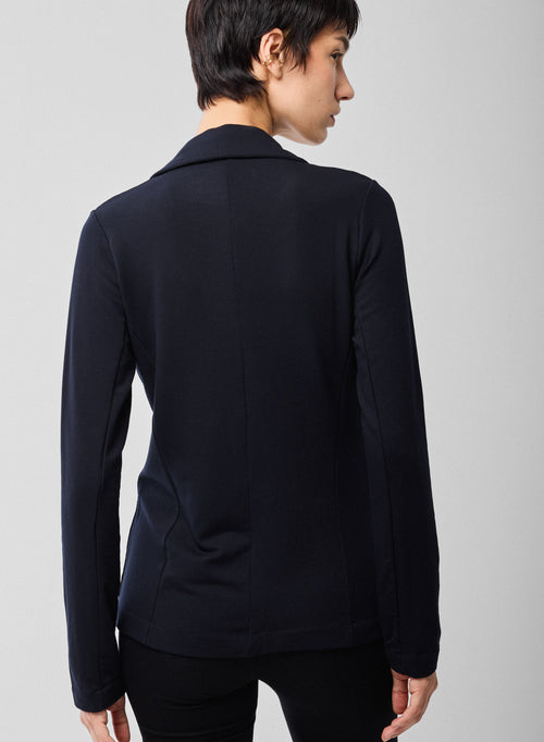 Marine Jacke Lange Ärmel Jacke aus Viskose / Elasthan - MAJESTIC FILATURES