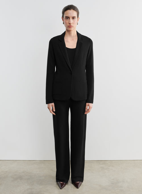 Chaqueta Negro Mangas Largas en Viscosa / Elastano - MAJESTIC FILATURES