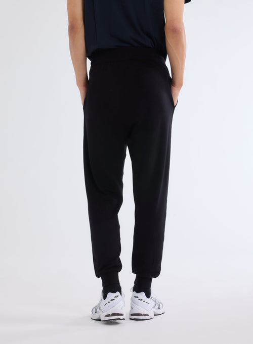 Black Viscose and Elastane Trousers - MAJESTIC FILATURES