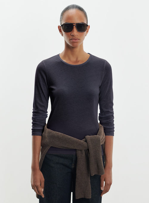 T-shirt en coton organique et cachemire - MAJESTIC FILATURES