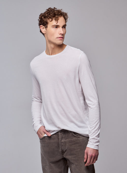 Camiseta James cuello redondo manga larga de Algodón Deluxe - MAJESTIC FILATURES