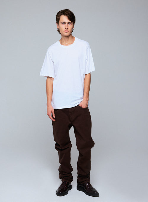 Deluxe Cotton White Short Sleeve Crew Neck T-Shirt - MAJESTIC FILATURES