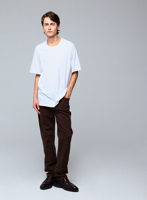 Deluxe Cotton White Short Sleeve Crew Neck T-Shirt - MAJESTIC FILATURES