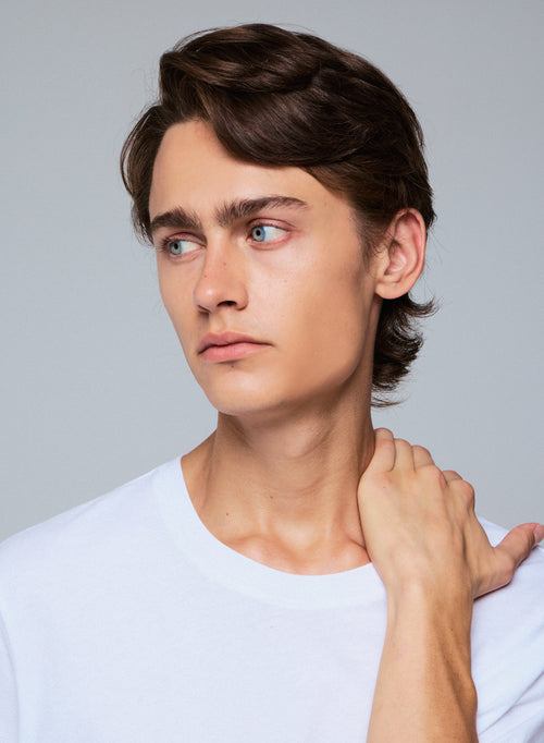 Deluxe Cotton White Short Sleeve Crew Neck T-Shirt - MAJESTIC FILATURES