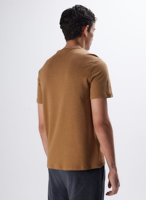 "Cotton / Cashmere double-sided Short Sleeve T-shirt" - MAJESTIC FILATURES