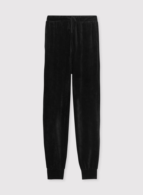 Black Cotton/Modal/Elastane Pants - MAJESTIC FILATURES