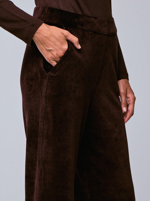 Lila Hose aus Bio-Baumwolle / Modal / Elasthan - MAJESTIC FILATURES