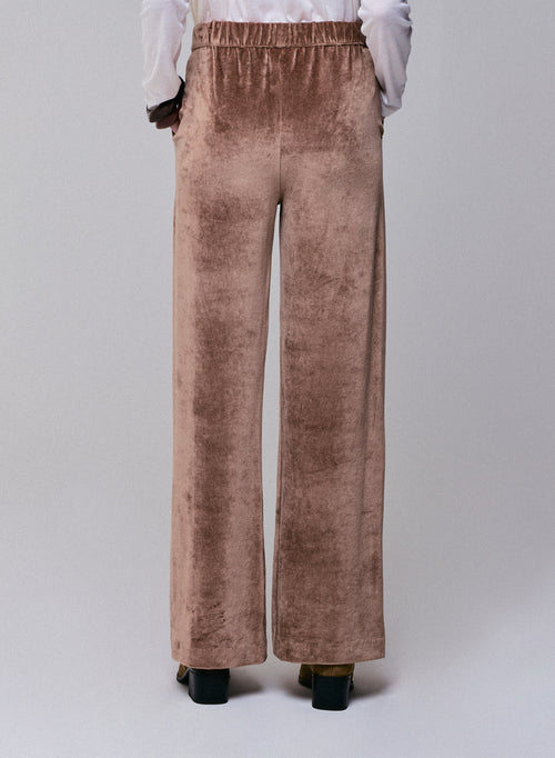 Beige Hose aus Bio-Baumwolle / Modal / Elasthan - MAJESTIC FILATURES