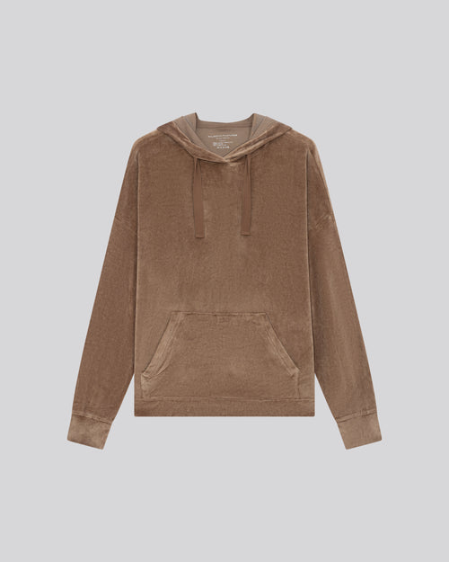 Sweat Beige Capuche Manches Longues en Coton / Modal / Elasthanne - MAJESTIC FILATURES