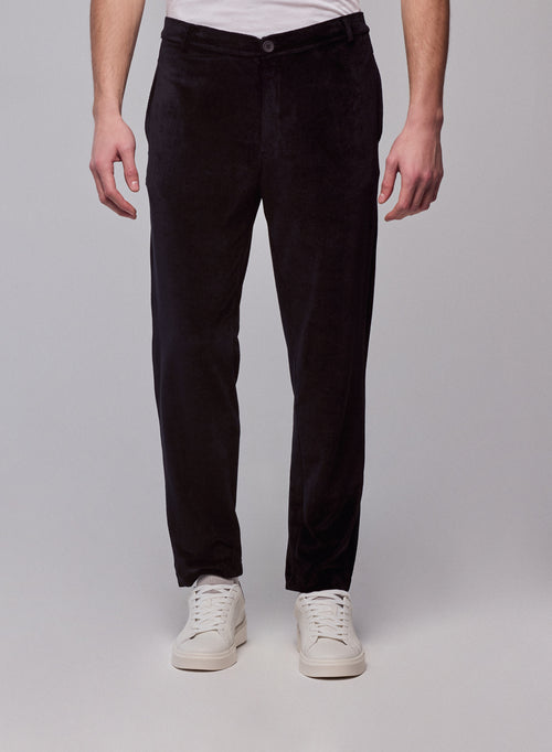 Black pants in organic cotton / modal / elastane - MAJESTIC FILATURES