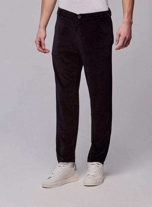 Black pants in organic cotton / modal / elastane - MAJESTIC FILATURES