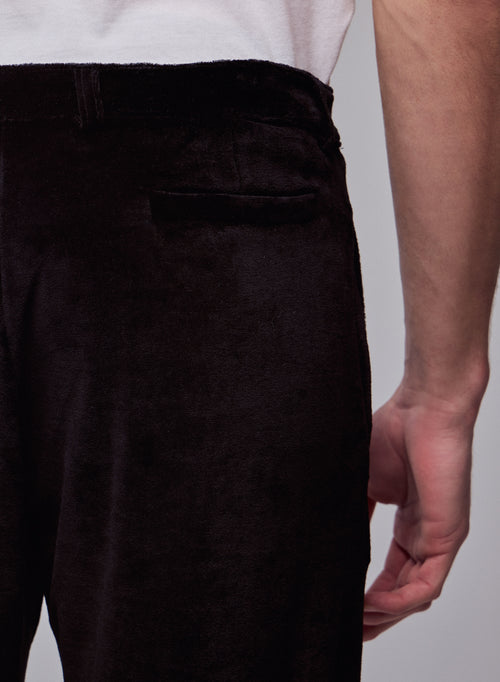 Black pants in organic cotton / modal / elastane - MAJESTIC FILATURES