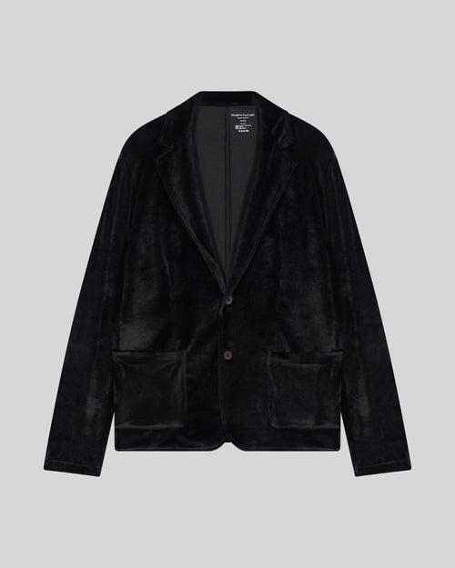 Veste Noire Veste Manches Longues en Coton Organique / Modal / Elasthanne - MAJESTIC FILATURES