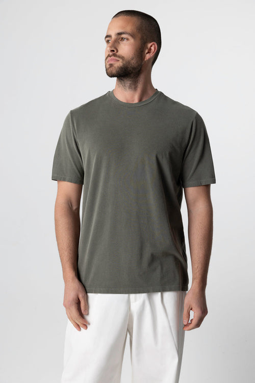 T-shirt Jungle Col Rond Manches Courtes en Coton organique / Elasthanne - MAJESTIC FILATURES