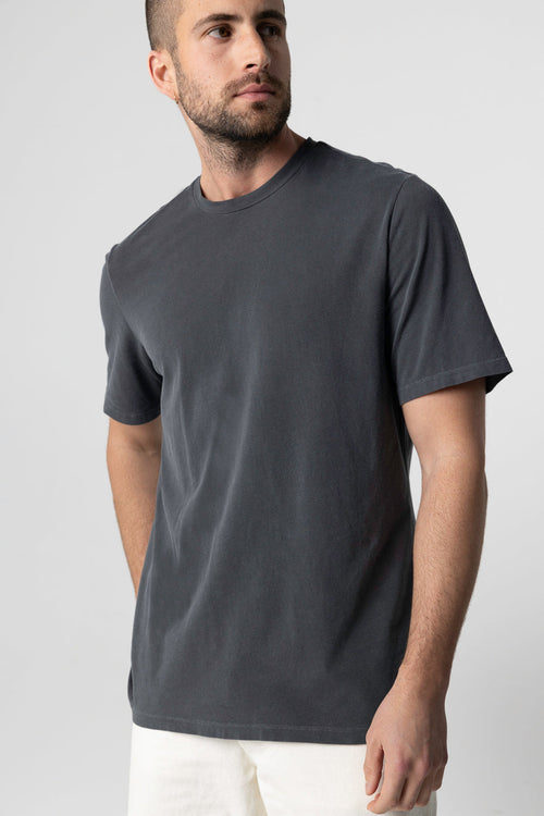 T-shirt Mésange Col Rond Manches Courtes en Coton organique / Elasthanne - MAJESTIC FILATURES