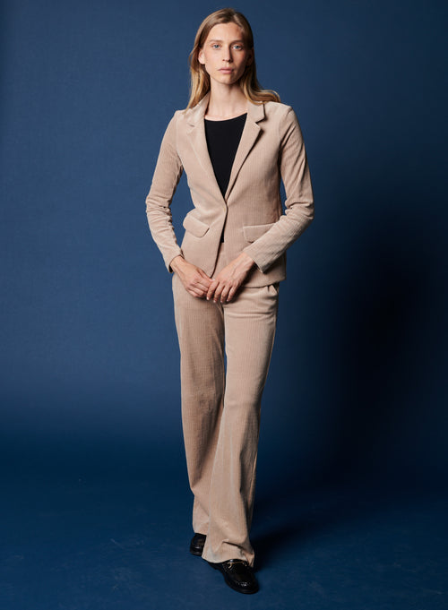 Pantalón de algodón beige - MAJESTIC FILATURES