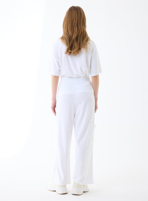 Pantalon Blanc en Coton organique / Modal - MAJESTIC FILATURES
