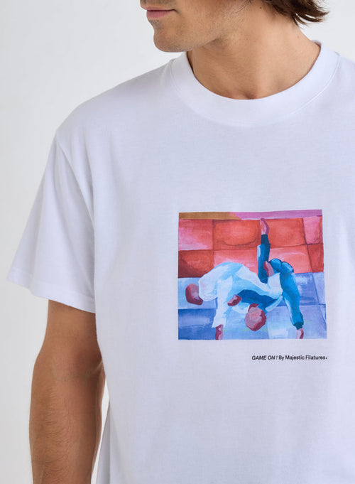 Camiseta de manga corta y cuello redondo en algodón orgánico / algodón reciclado© - MAJESTIC FILATURES