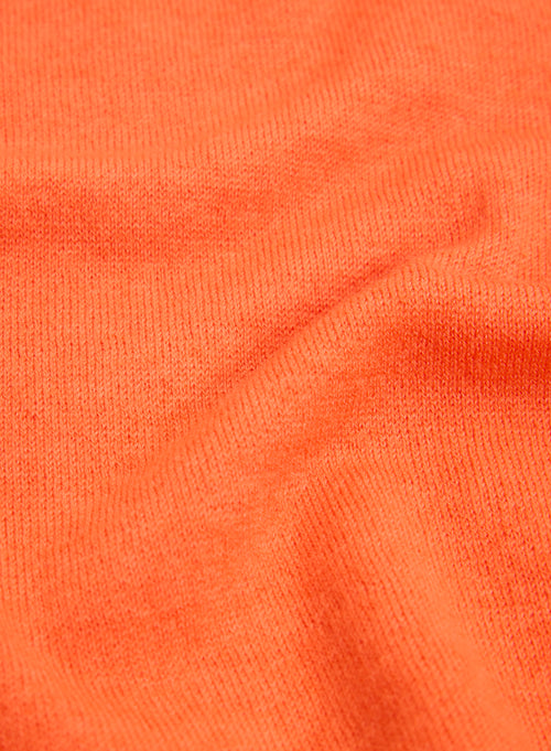 Tee shirt orange Col Rond Manches Courtes - MAJESTIC FILATURES