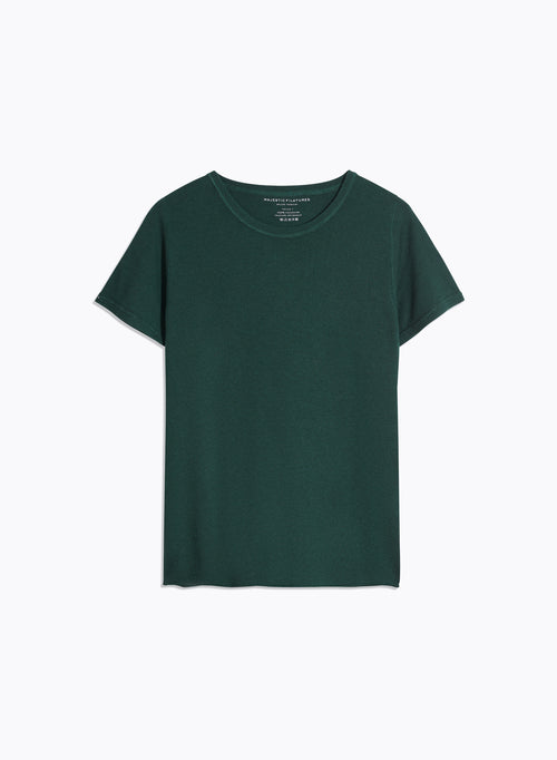 Camiseta Vert Col Rond Manches Courtes - MAJESTIC FILATURES