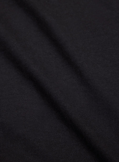 Black Lyocell / Organic Cotton Short Sleeve Crew Neck T-Shirt - MAJESTIC FILATURES