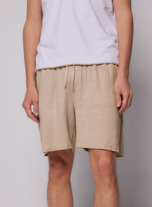 "Shorts in Linen / Elastane" - MAJESTIC FILATURES