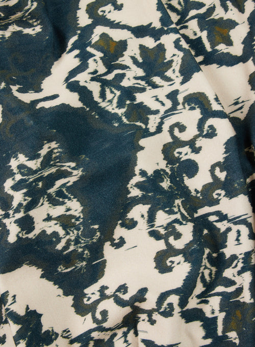 Camel Round Neck Long Sleeve Cotton/Cashmere T-shirt - MAJESTIC FILATURES