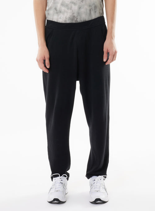 Pantalon Noir en Lin / Coton Organique - MAJESTIC FILATURES